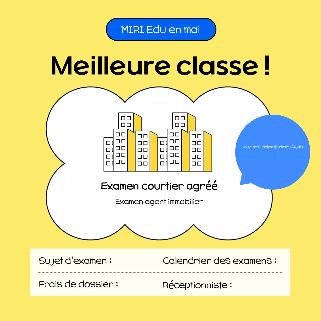 Publicité jaune sur les titres de compétences