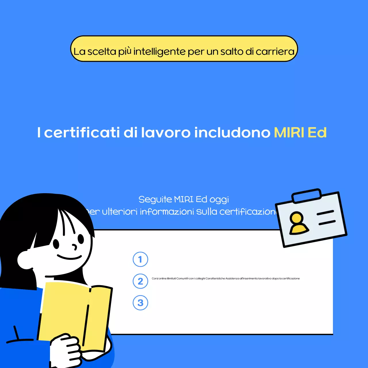 Annuncio giallo di credenziali pulite