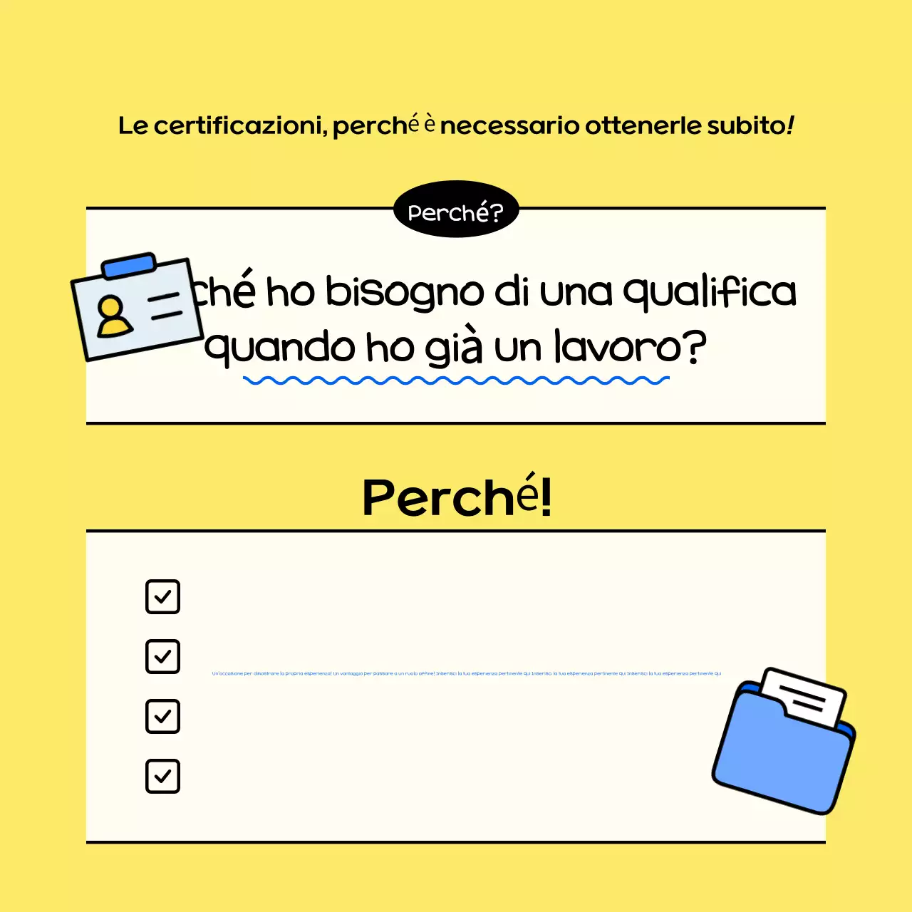 Annuncio giallo di credenziali pulite