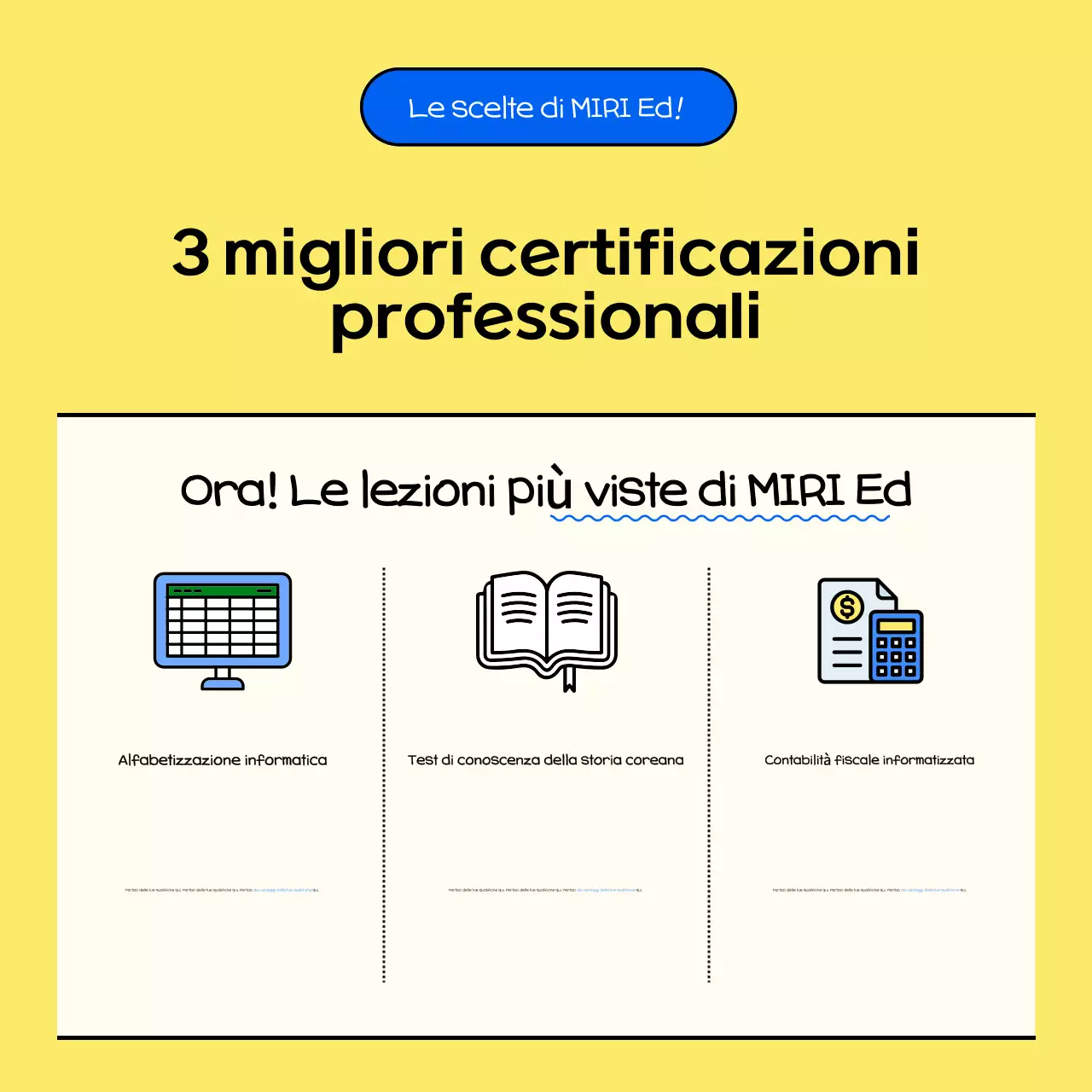 Annuncio giallo di credenziali pulite