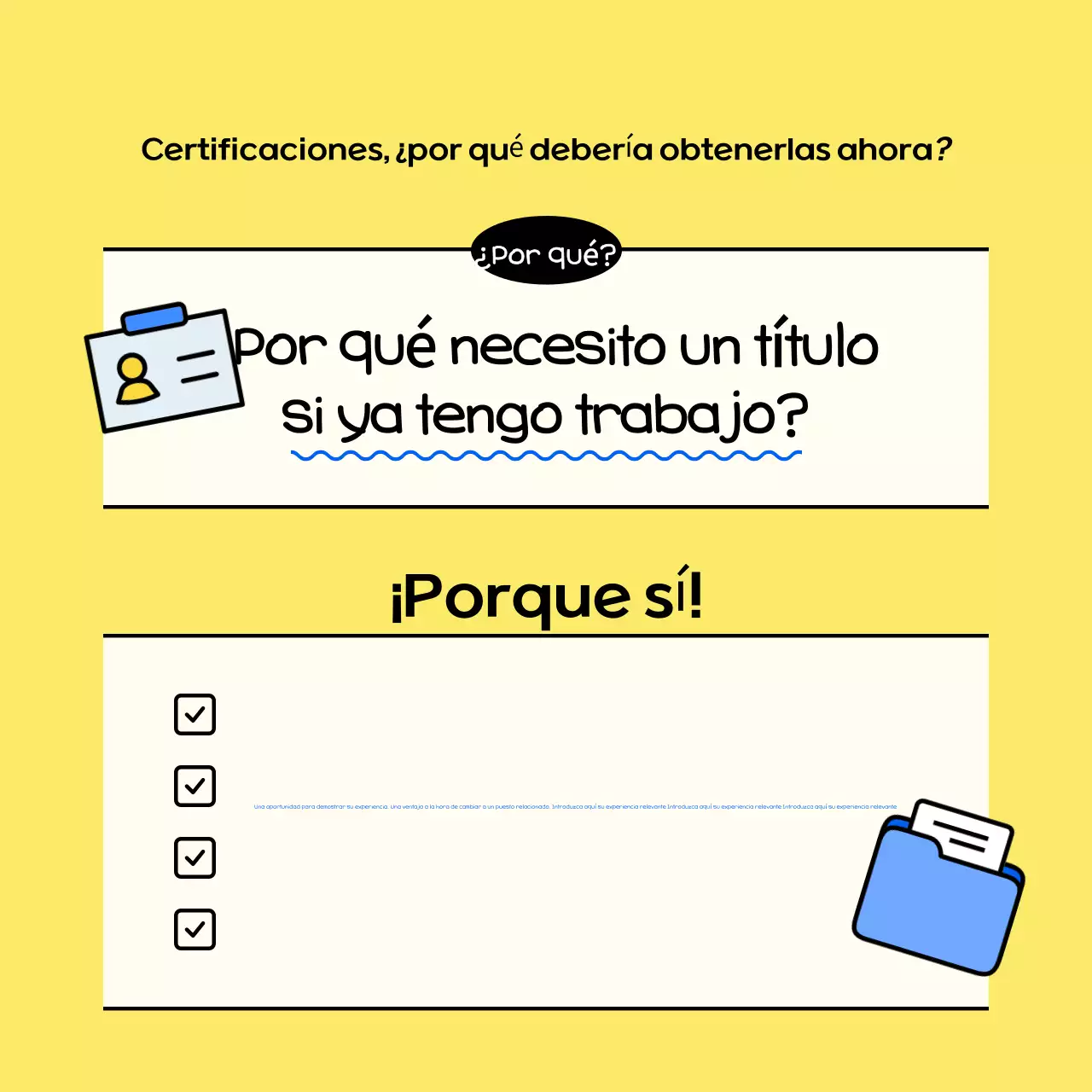 Anuncio amarillo de credenciales limpias