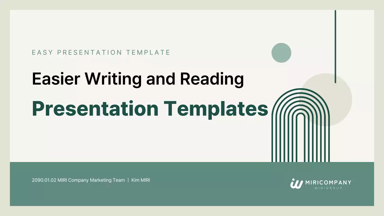 Bản trình bày mẫu tối giản màu xanh lá cây