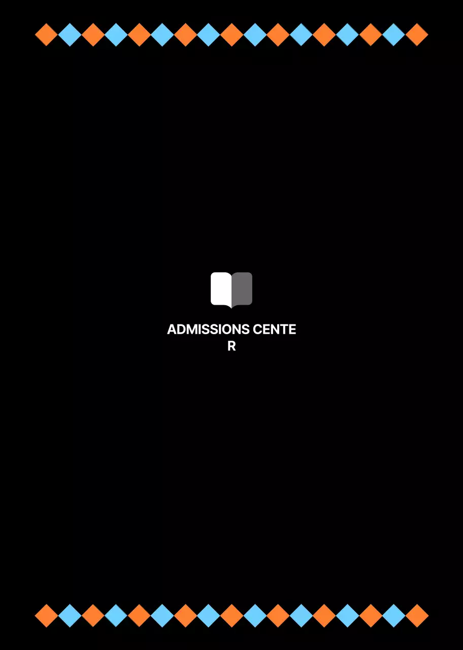 Kuliah khusus penerimaan dengan ilustrasi geometris berwarna biru muda