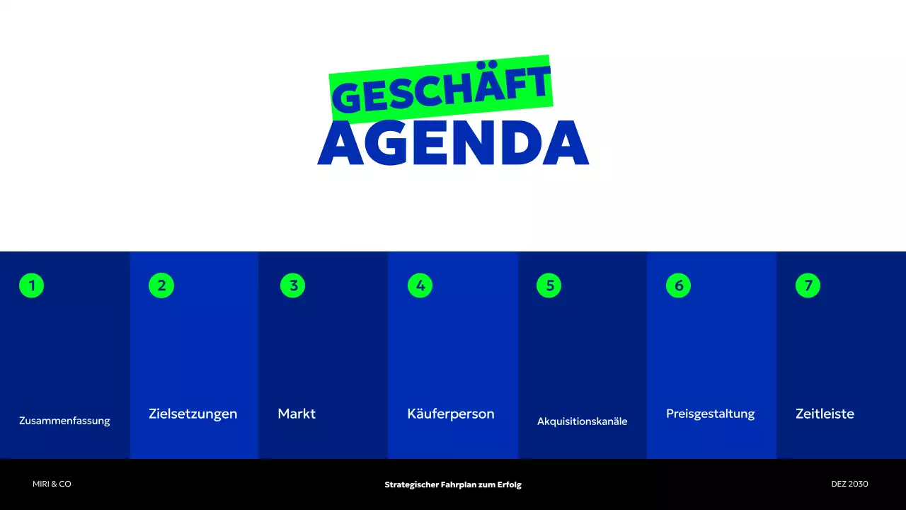 blue modern business plan