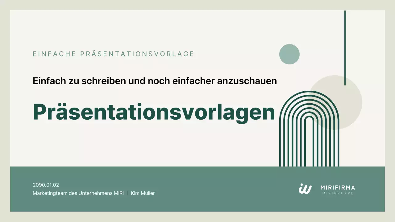 Beigefarbenes, sauberes Präsentationsdeck