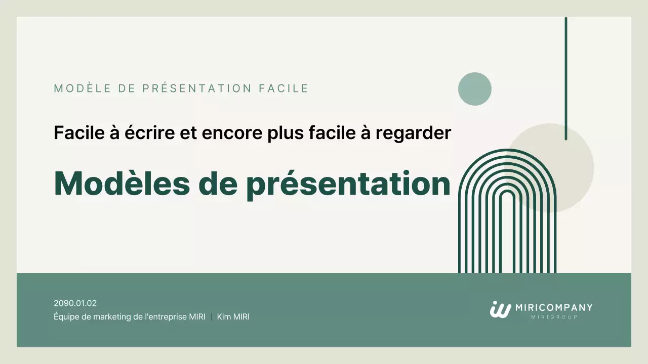 Présentation beige et propre