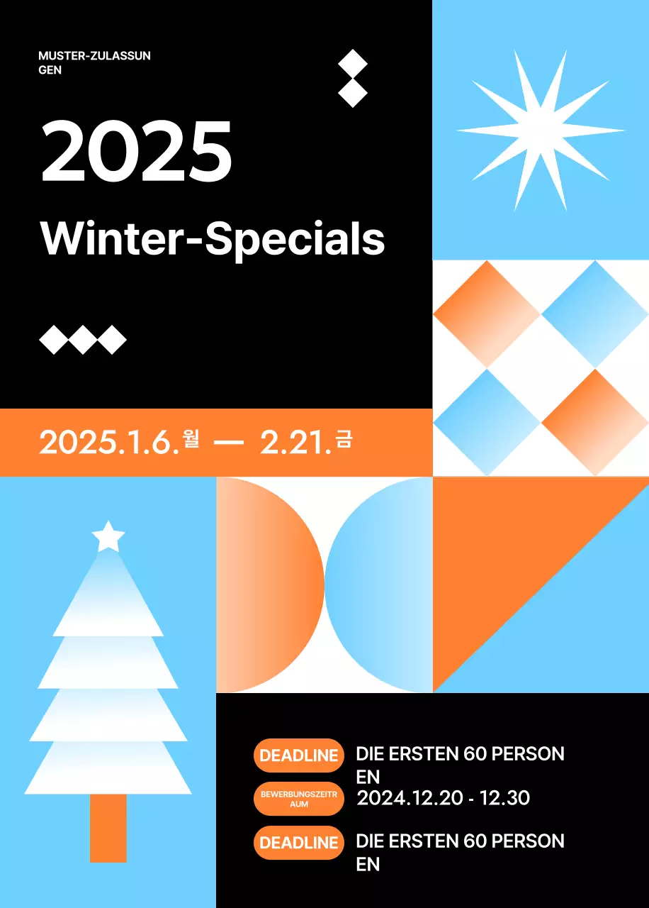 Sondervortrag zur Zulassung mit hellblauer geometrischer Illustration