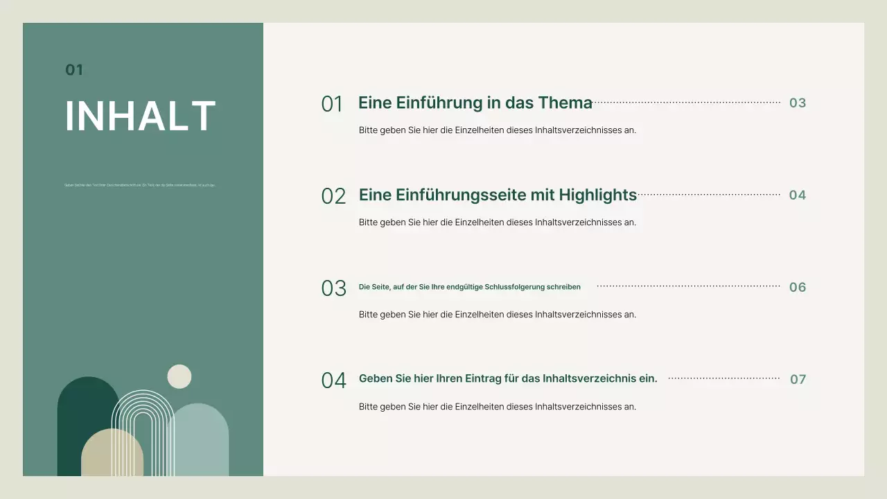 Beigefarbenes, sauberes Präsentationsdeck