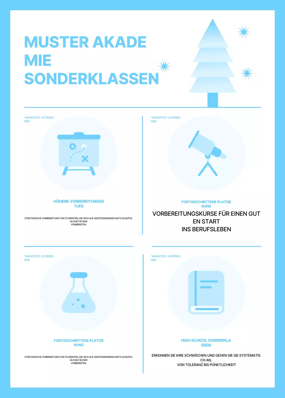 Sondervortrag zur Zulassung mit hellblauer geometrischer Illustration