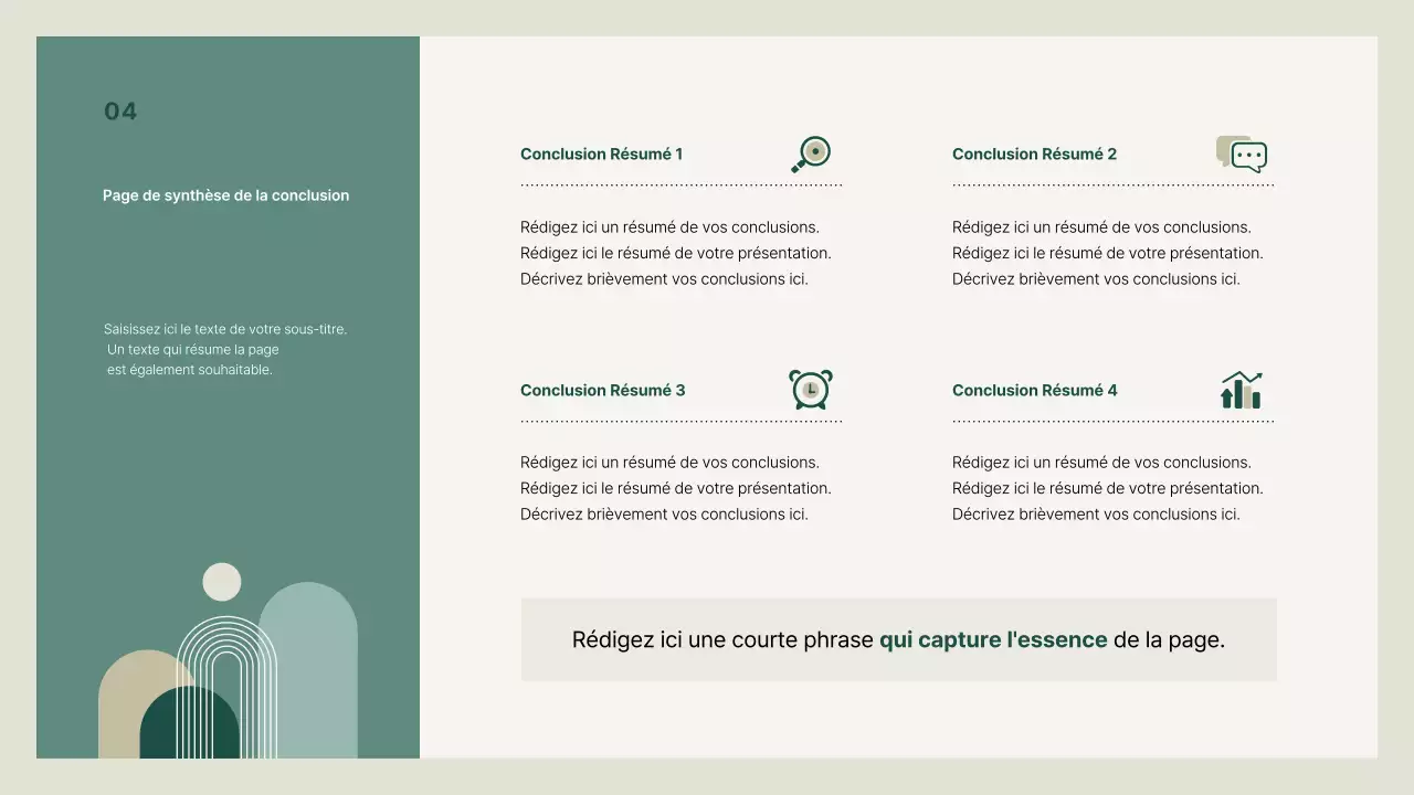 Présentation beige et propre