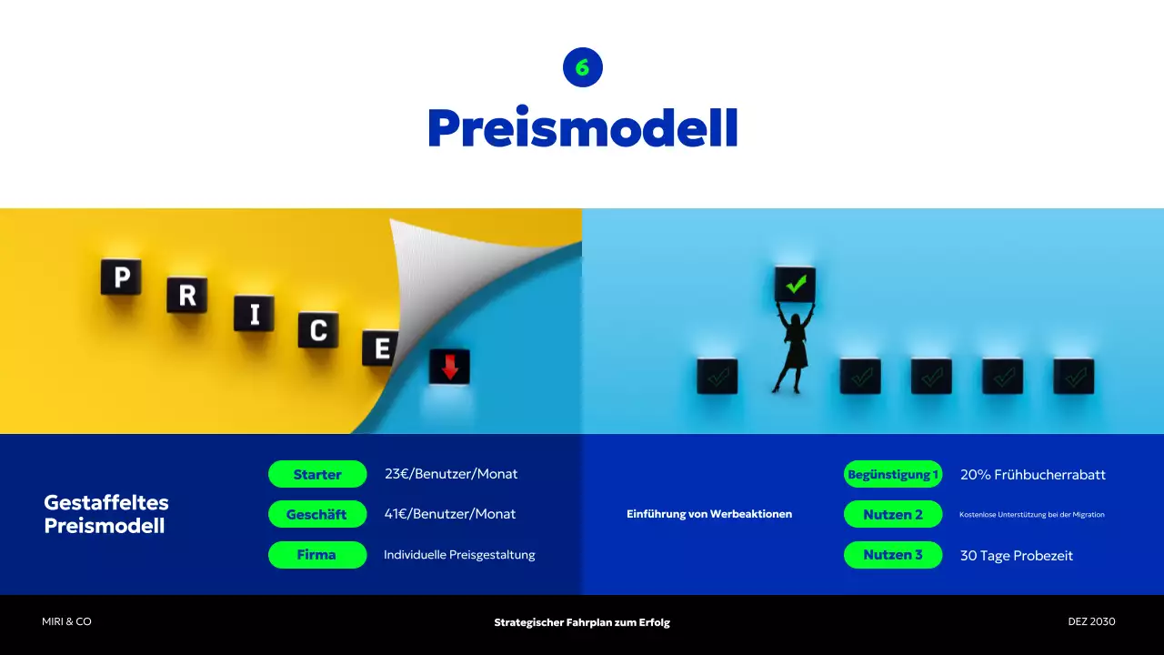 blue modern business plan