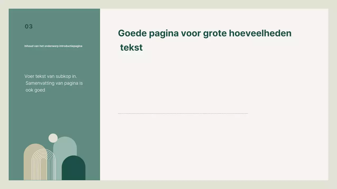 Beige schoon presentatiedek