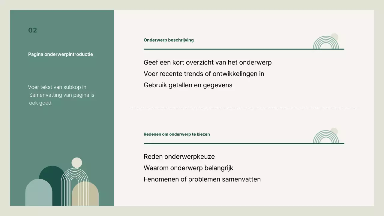 Beige schoon presentatiedek