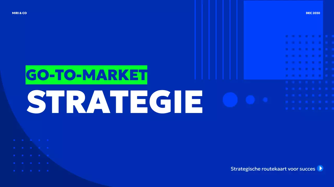 blauw modern ondernemingsplan