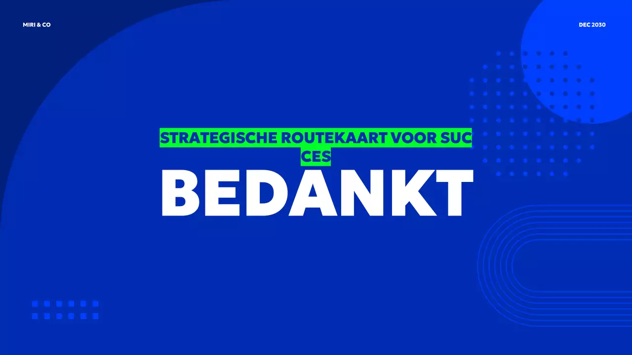 blauw modern ondernemingsplan