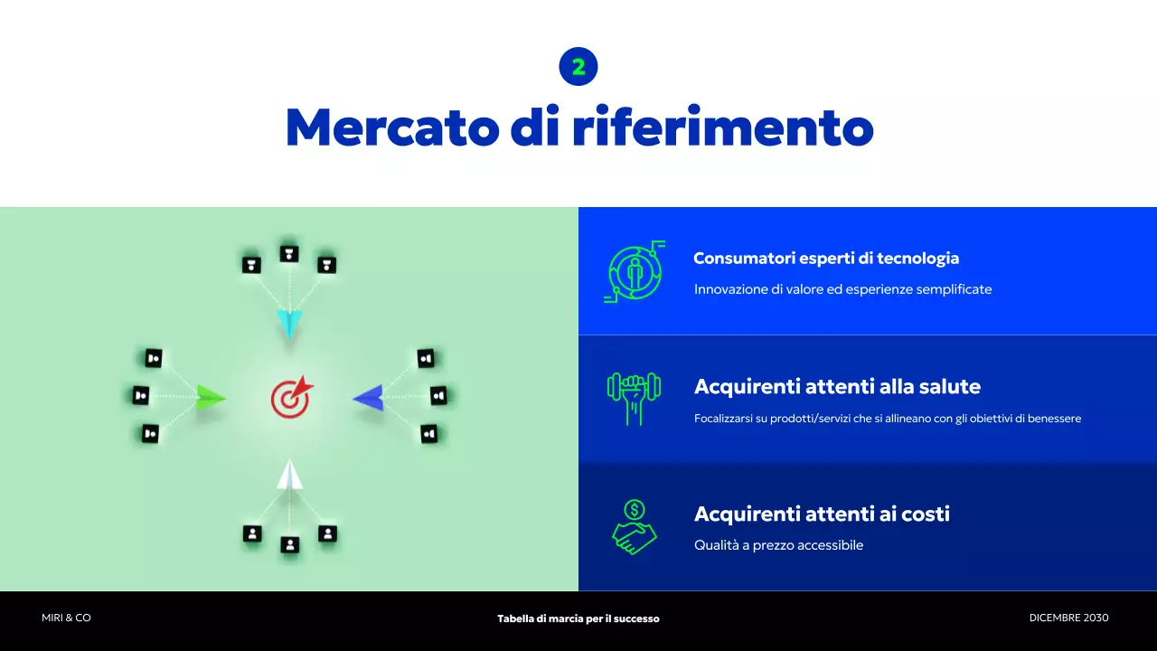 piano aziendale blu moderno