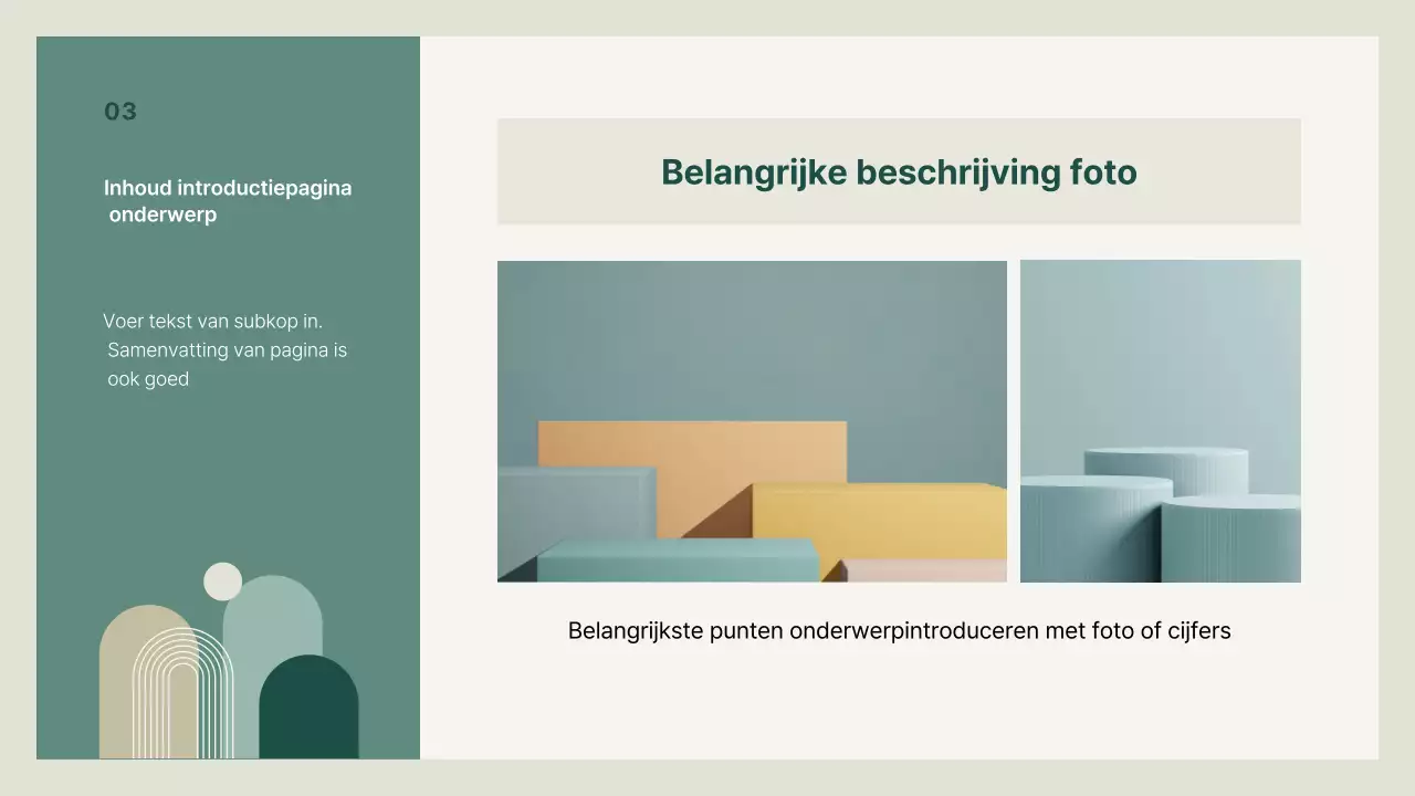 Beige schoon presentatiedek