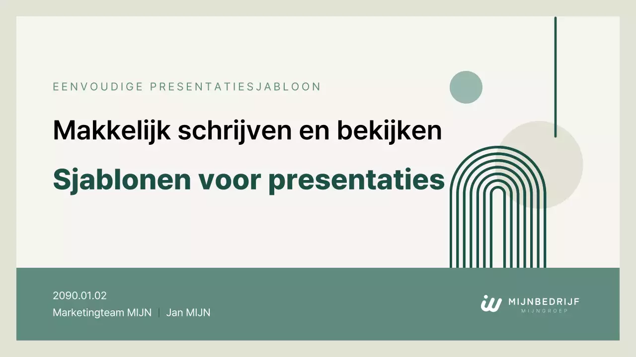 Beige schoon presentatiedek