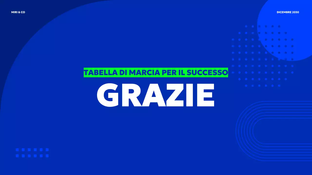 piano aziendale blu moderno