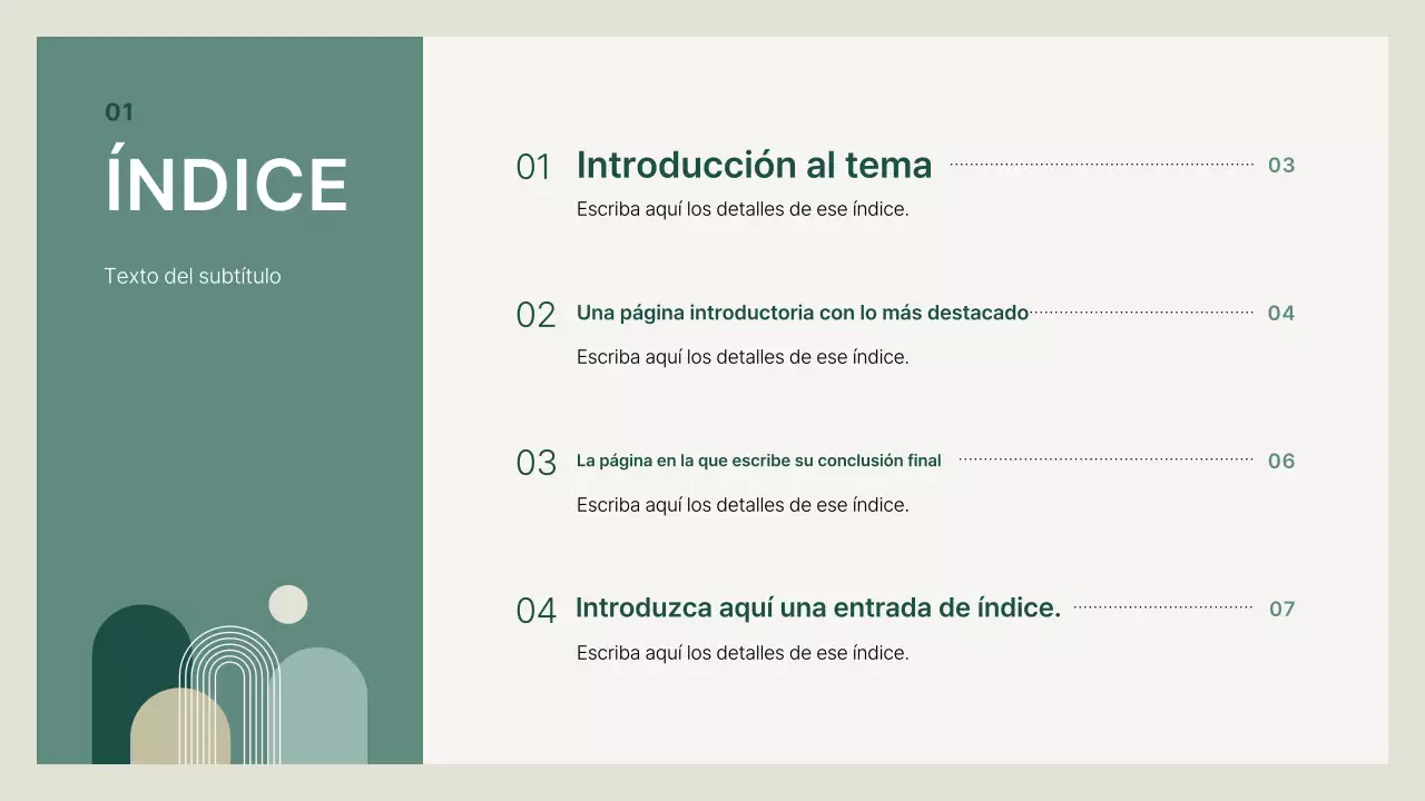 Cubierta de presentación limpia de color beige