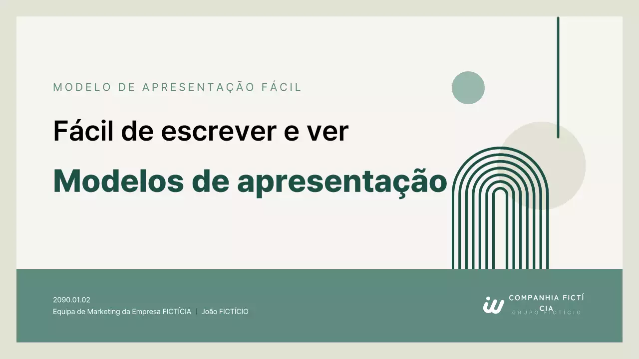 Apresentação bege e limpa