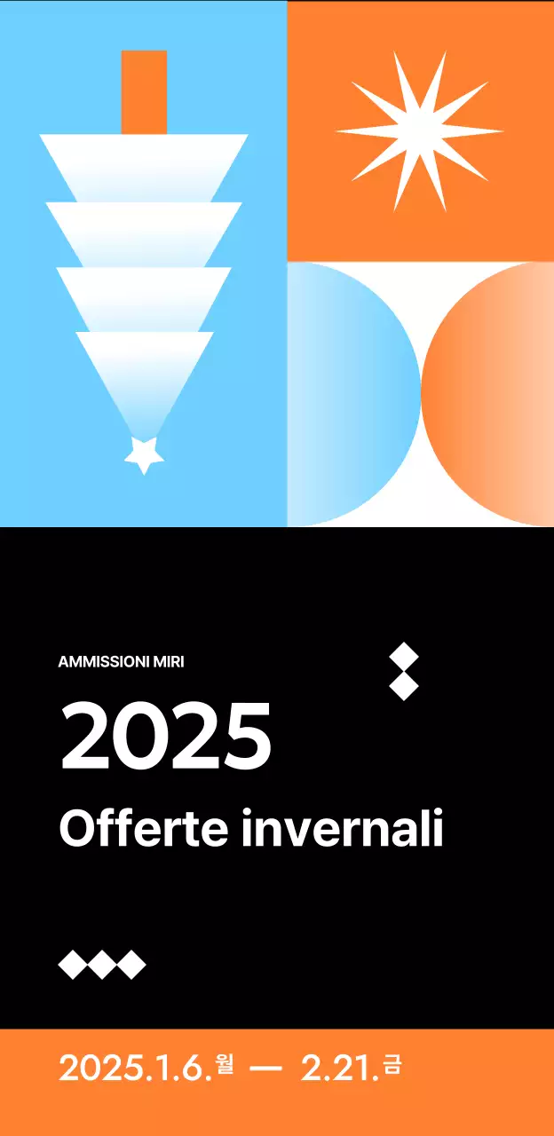 Conferenza speciale di ammissione con illustrazione geometrica blu chiaro