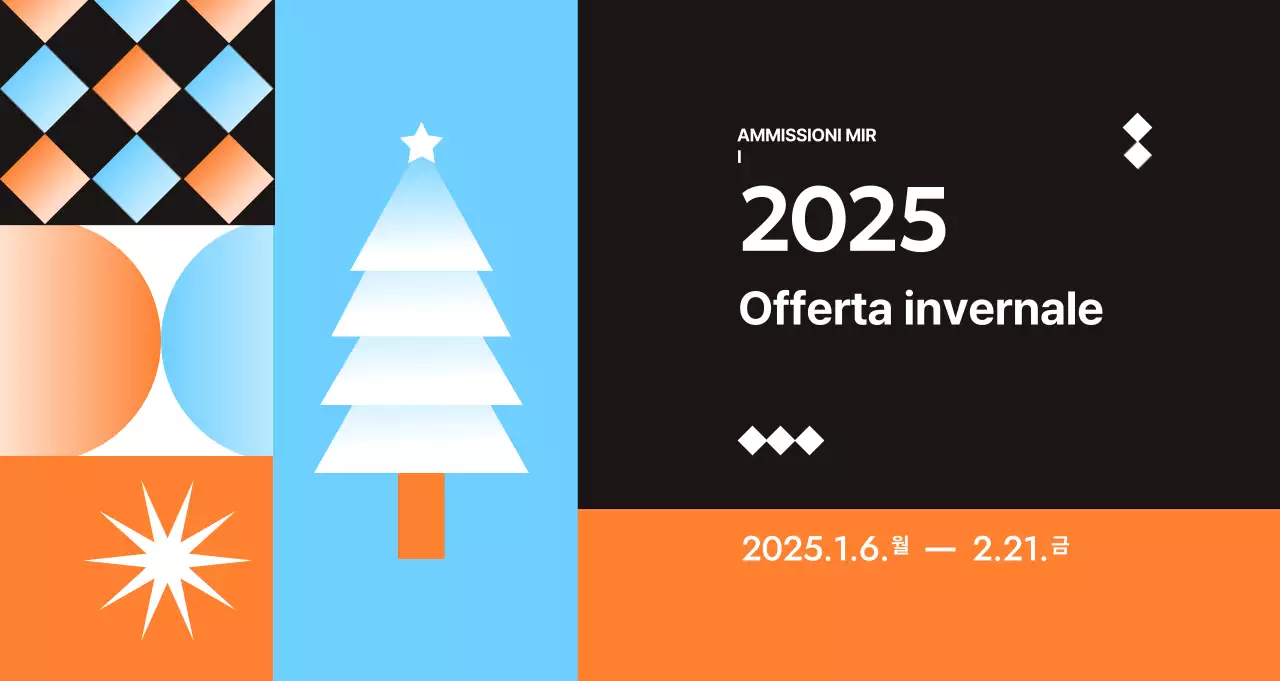 Conferenza speciale di ammissione con illustrazione geometrica blu chiaro