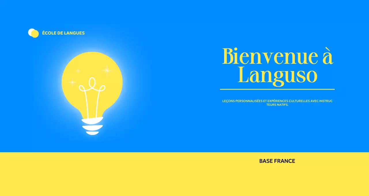 Promouvoir une école de langues étrangères modernes à l'aide d'illustrations d'ampoules électriques