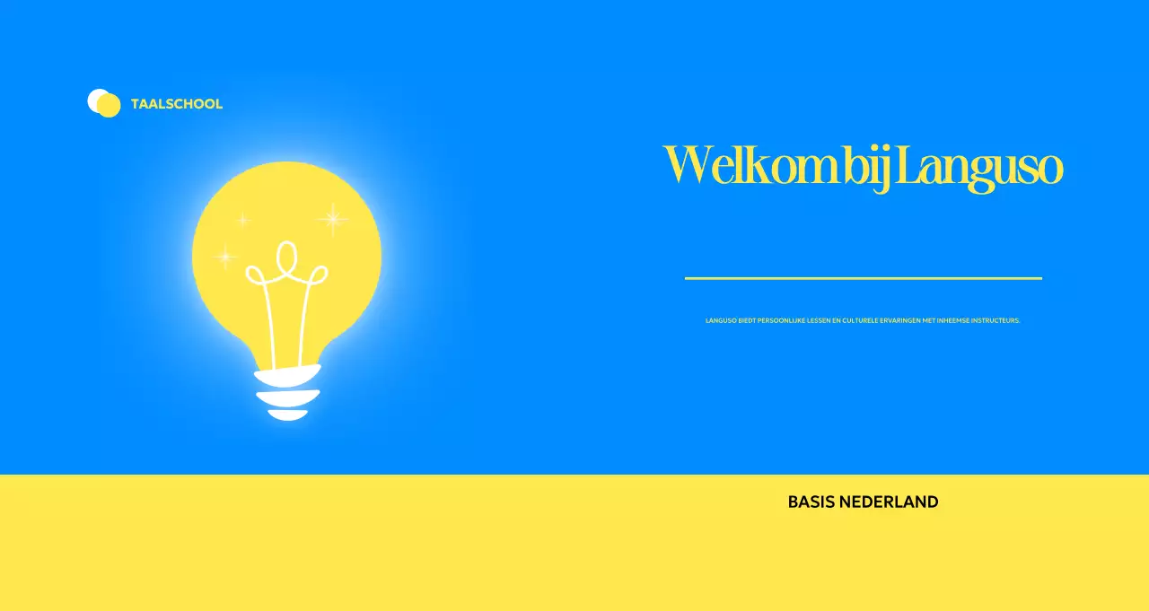 Een moderne school voor vreemde talen promoten met gloeilampillustraties