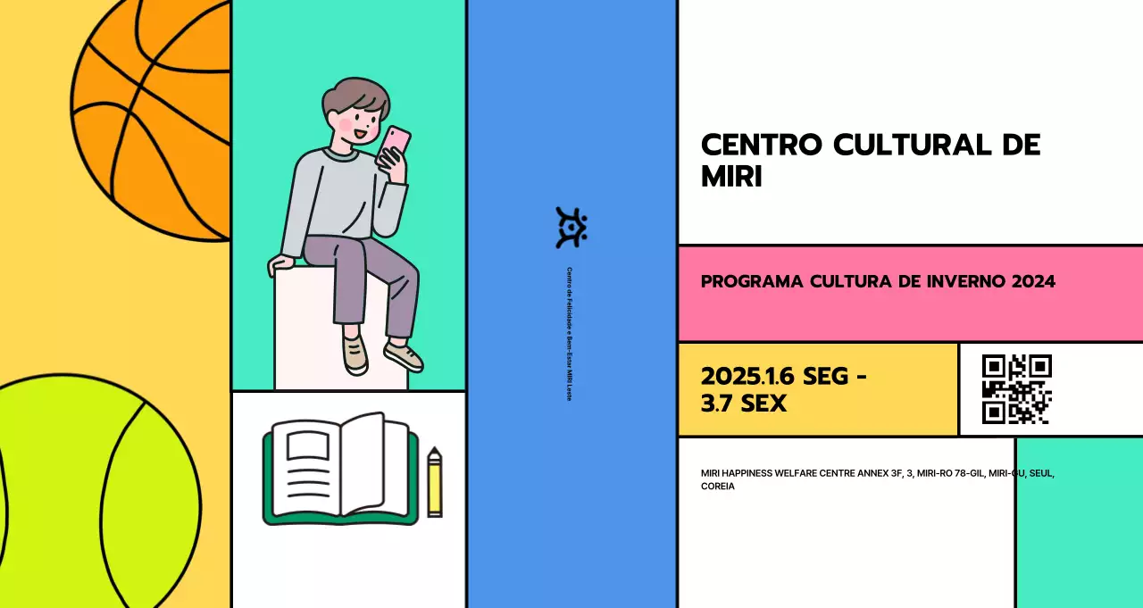 Promover programas de centros de cultura pop com uma variedade de ilustrações