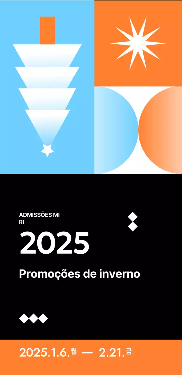 Palestra especial de admissão com ilustração geométrica azul clara