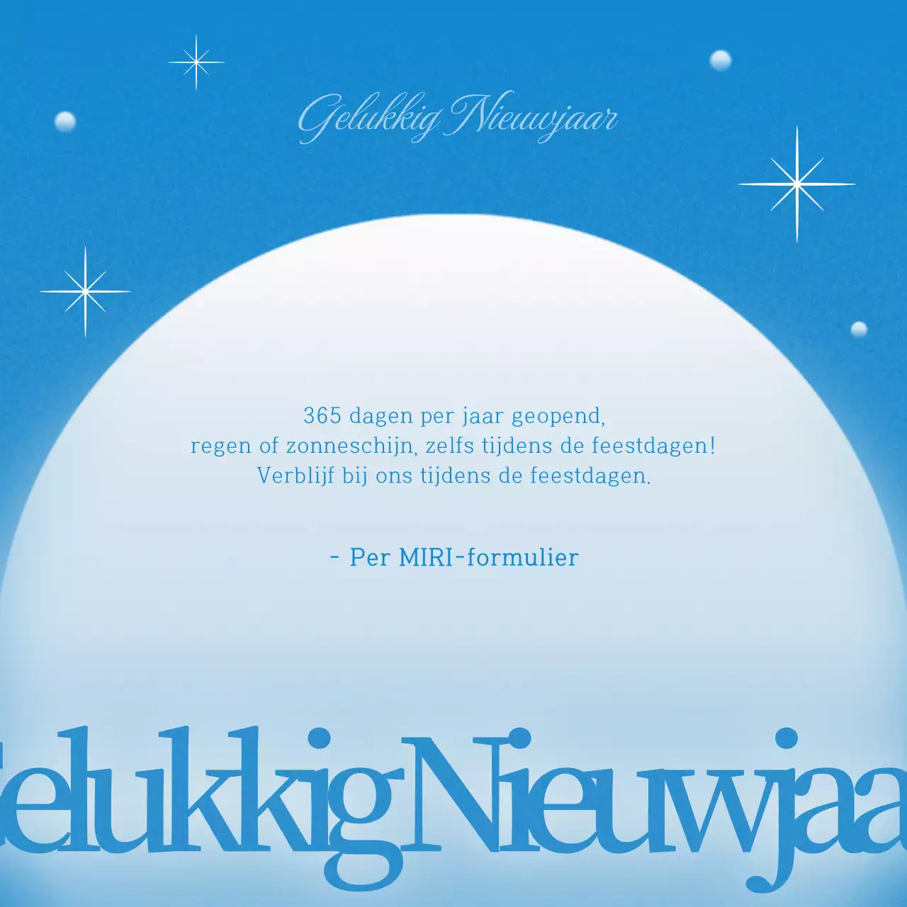 Blauwe moderne nieuwjaarsgids