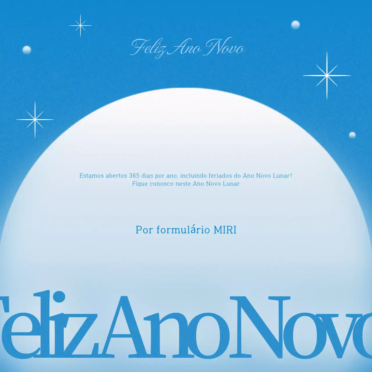 Guia de Ano Novo moderno azul