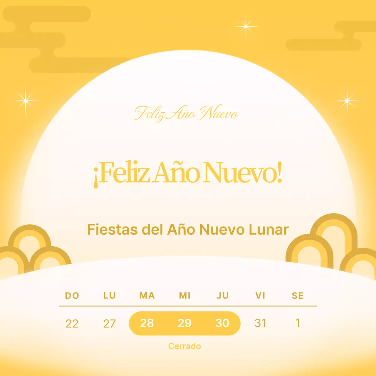 Guía tradicional amarilla de Año Nuevo