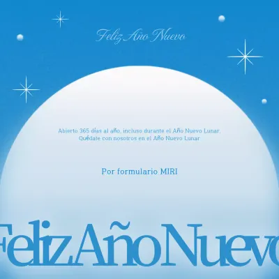 Guía de Año Nuevo Blue Modern
