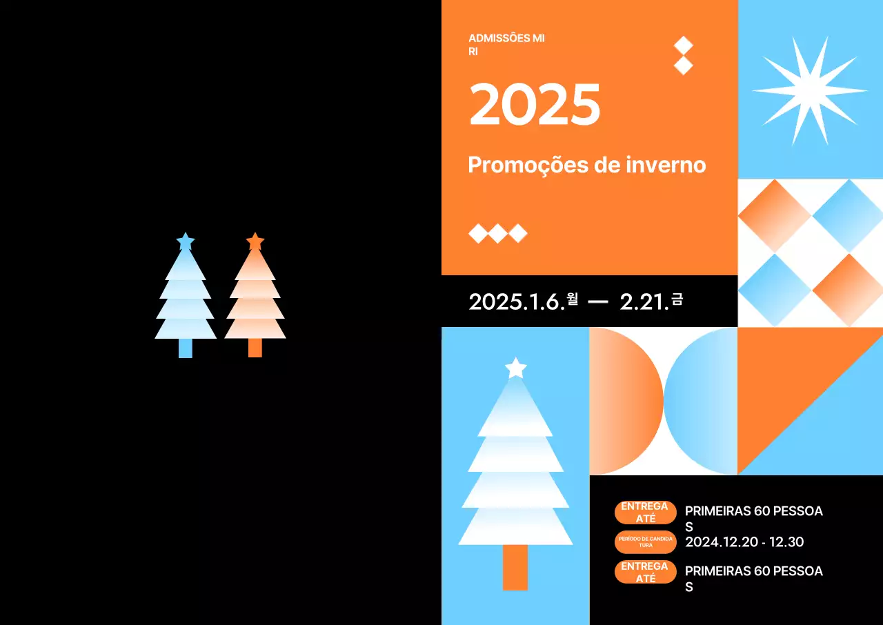Palestra especial de admissão com ilustração geométrica azul clara