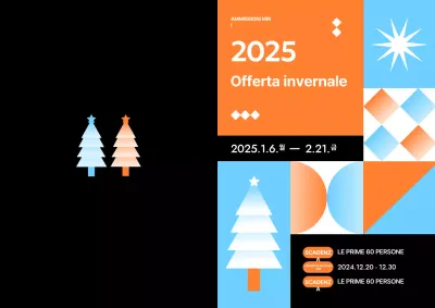 Conferenza speciale di ammissione con illustrazione geometrica blu chiaro