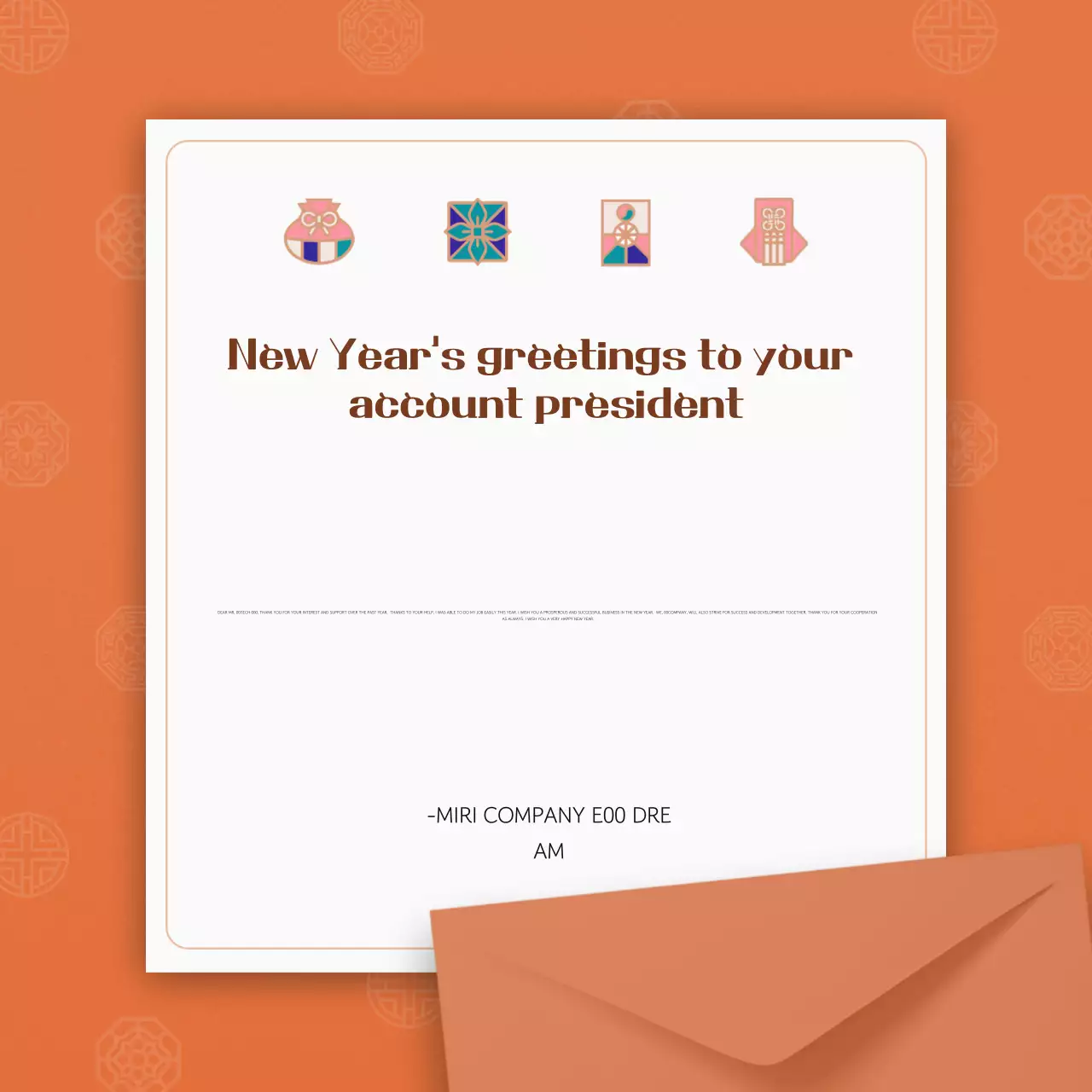 Convite para cartão de felicitações tradicional laranja Instagram Carousel