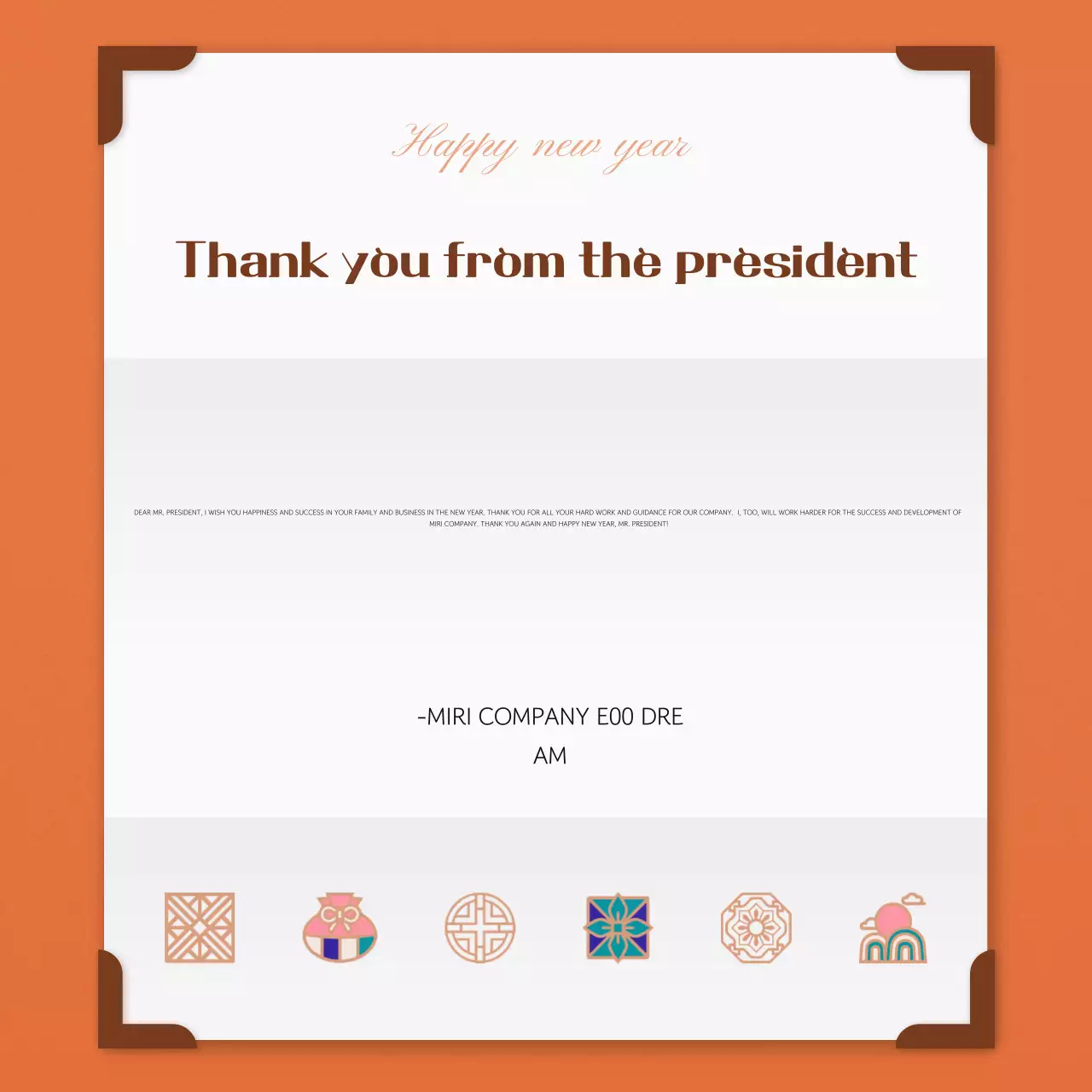 Convite para cartão de felicitações tradicional laranja Instagram Carousel