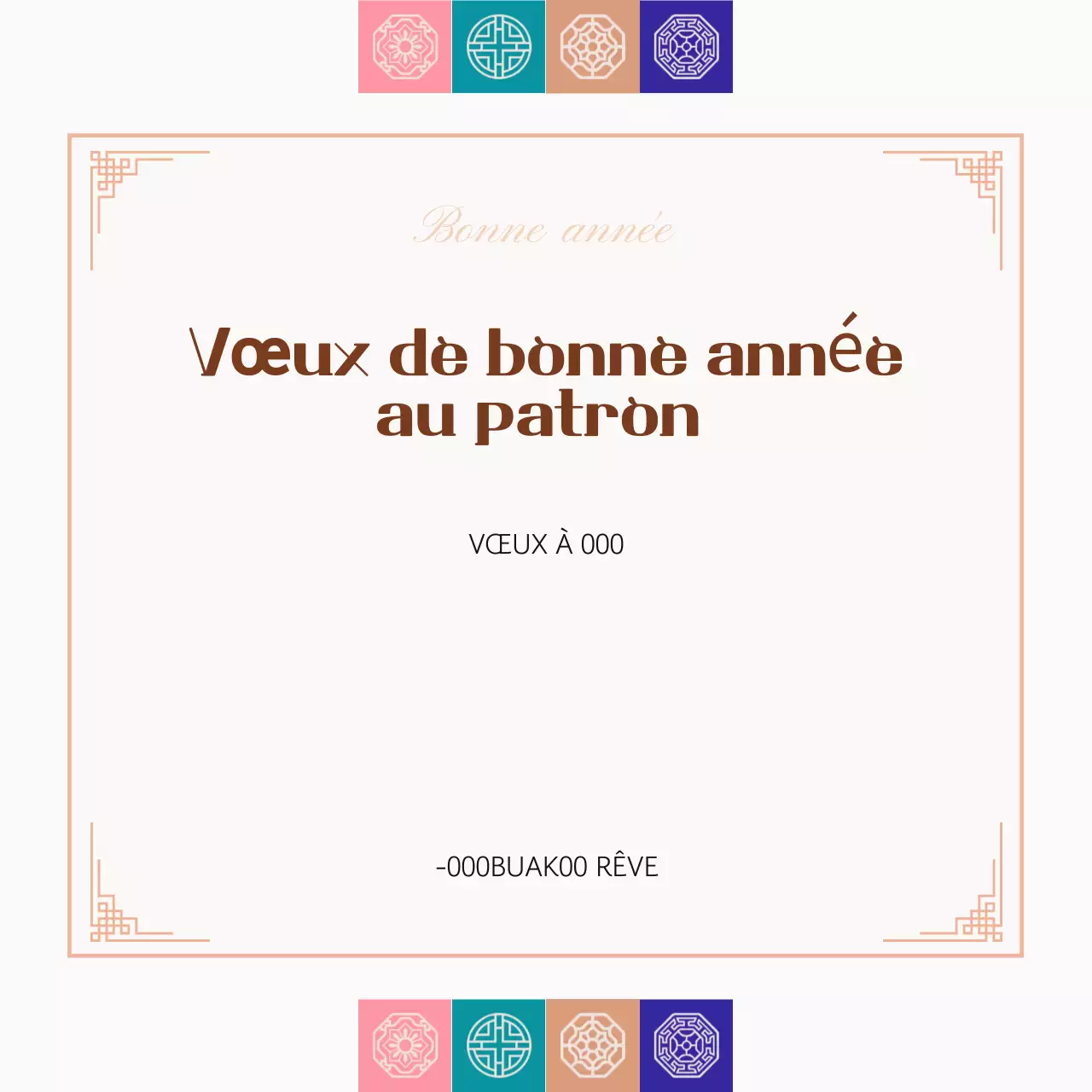 Vœux traditionnels du Nouvel An en orange