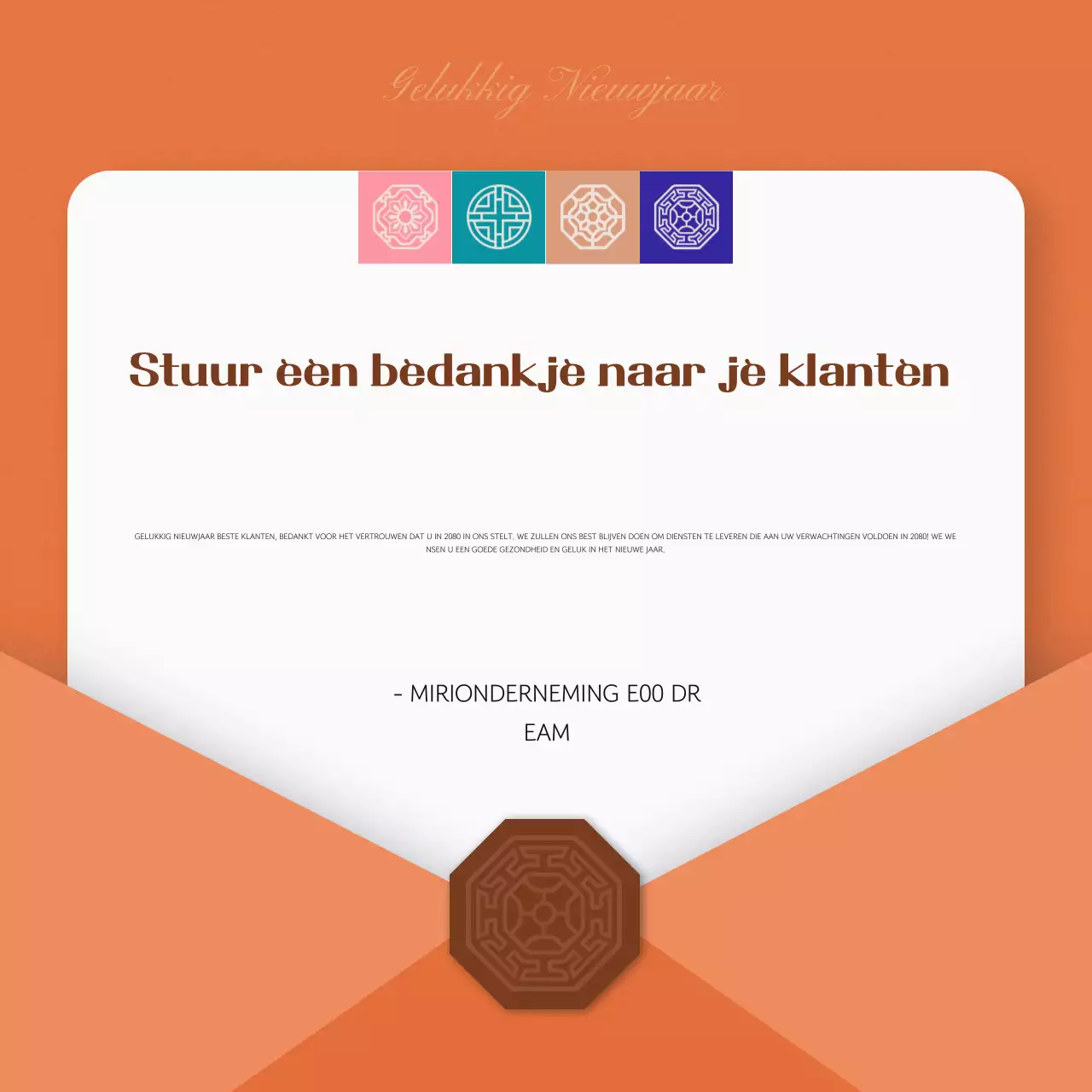 Traditionele nieuwjaarswensen in oranje