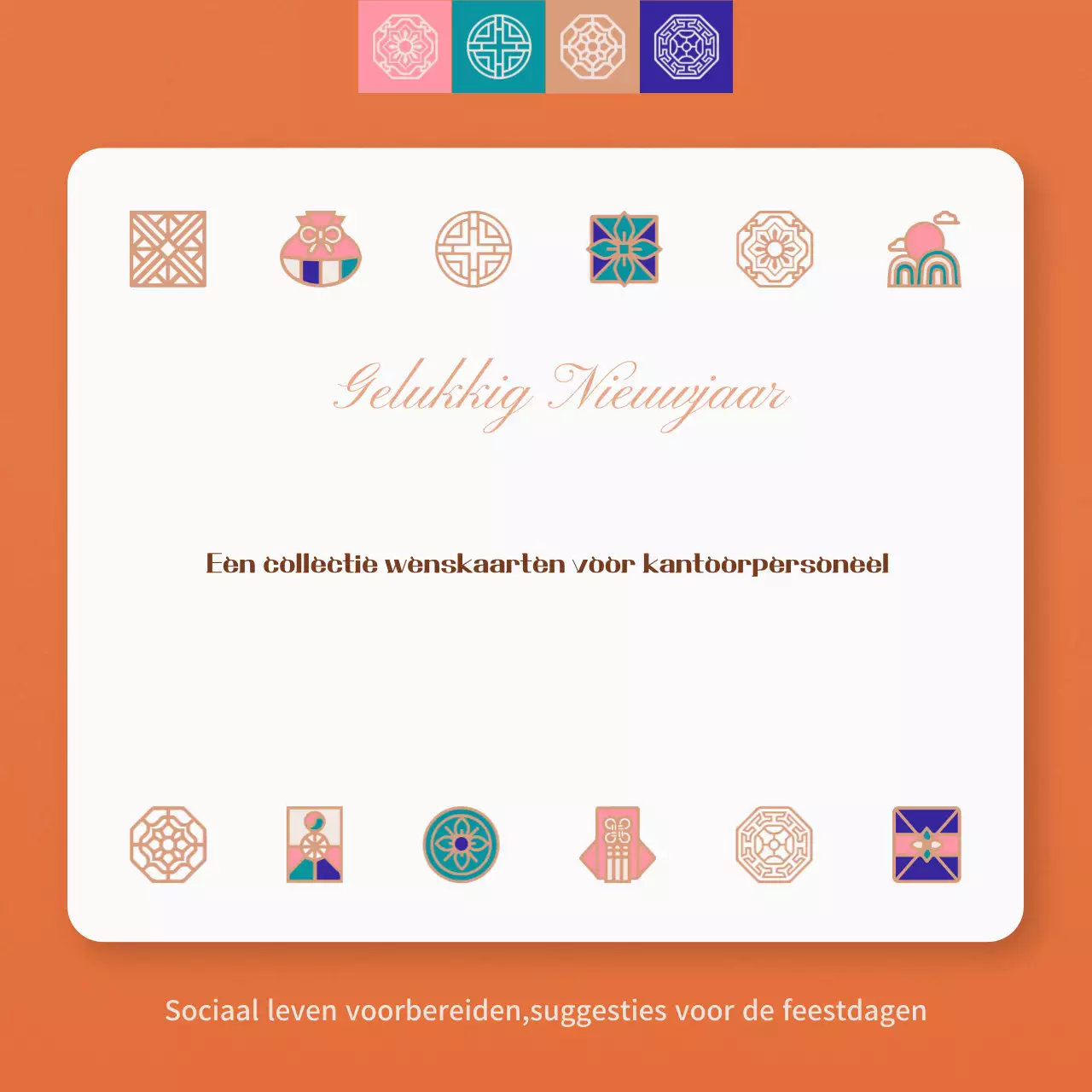 Traditionele nieuwjaarswensen in oranje