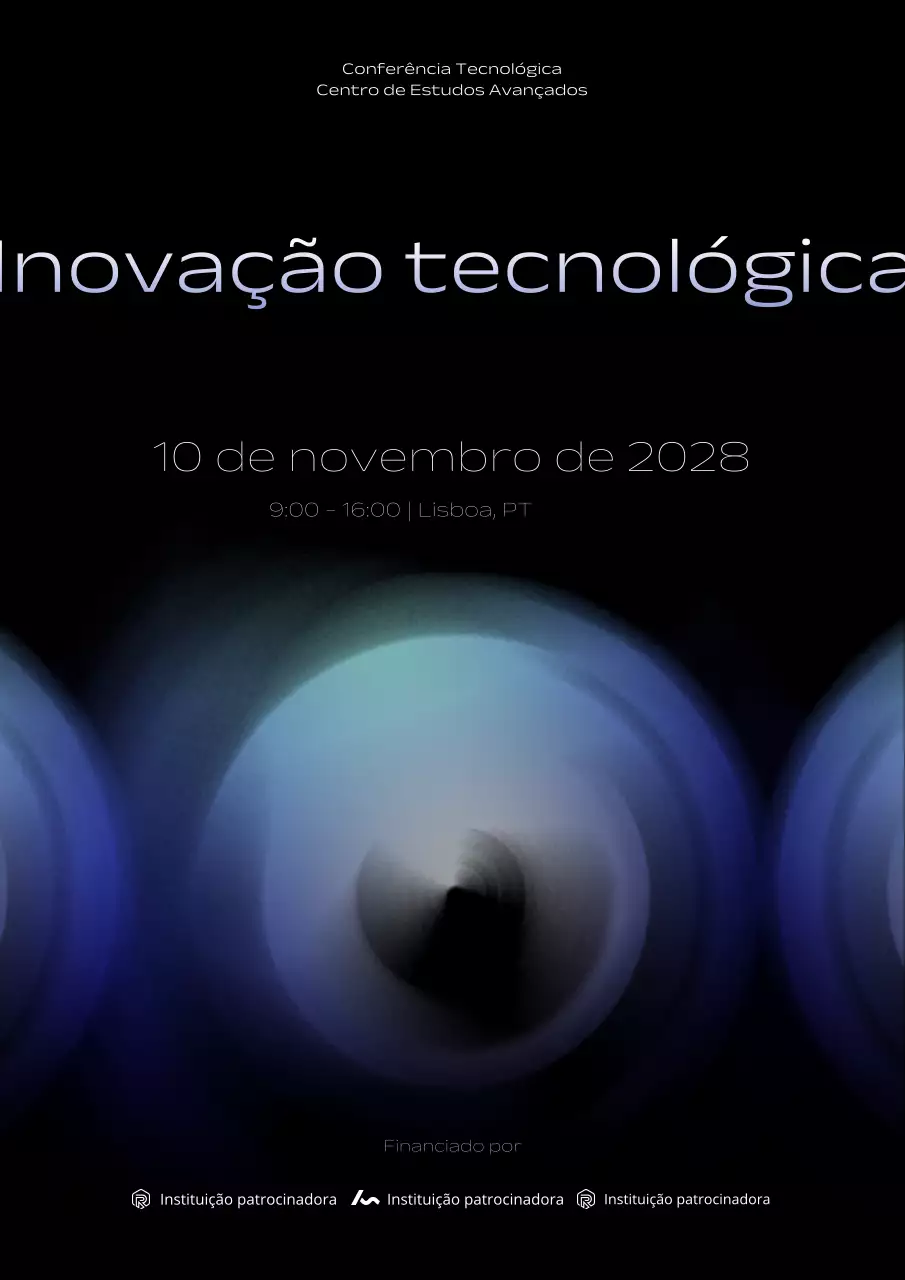 evento de tecnologia moderna azul
