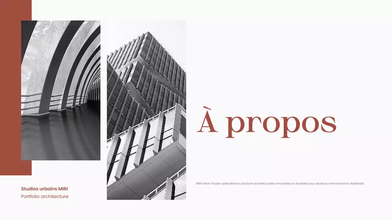 Portefeuille d'architecture moderne rouge et marron