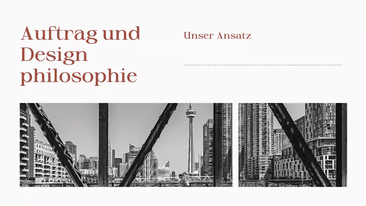 Rotbraunes Portfolio moderner Architektur