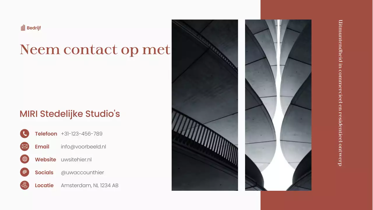 Roodbruin modern architectuur portfolio