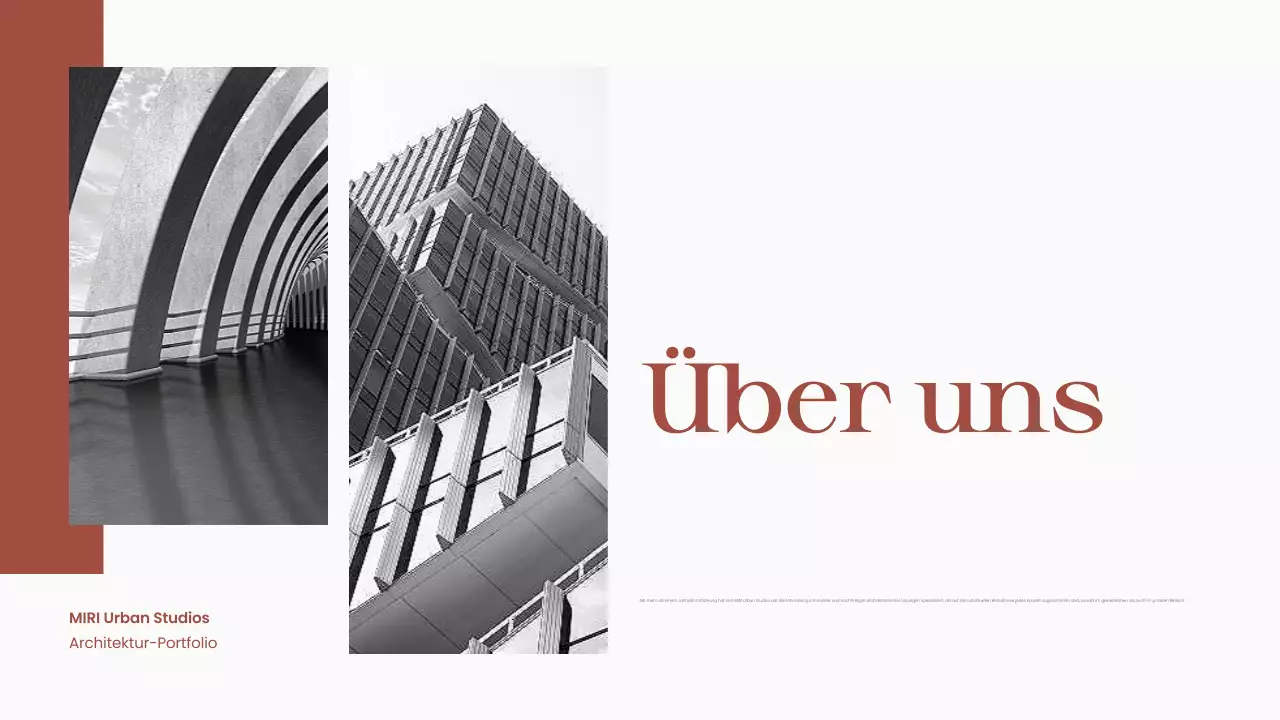 Rotbraunes Portfolio moderner Architektur