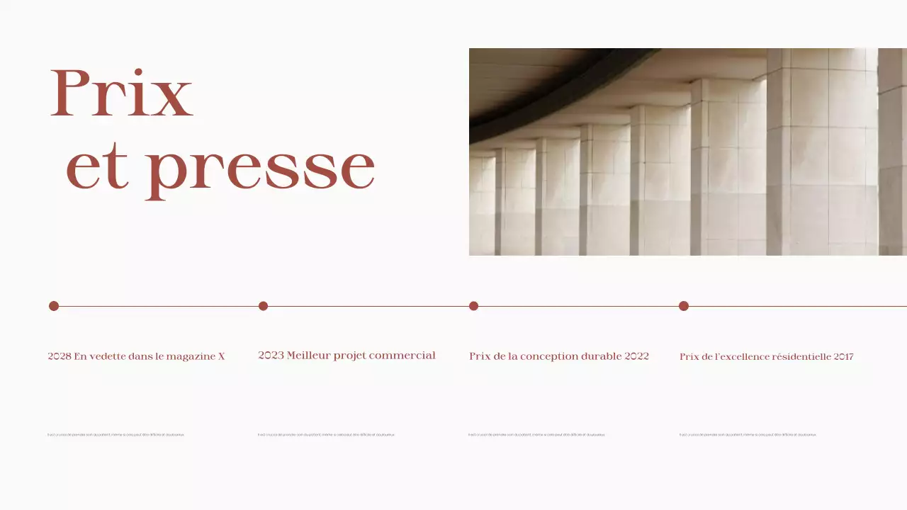 Portefeuille d'architecture moderne rouge et marron