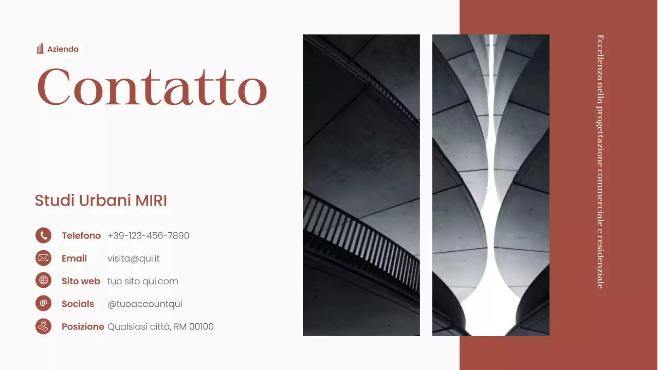 Portafoglio di architettura moderna rosso-marrone