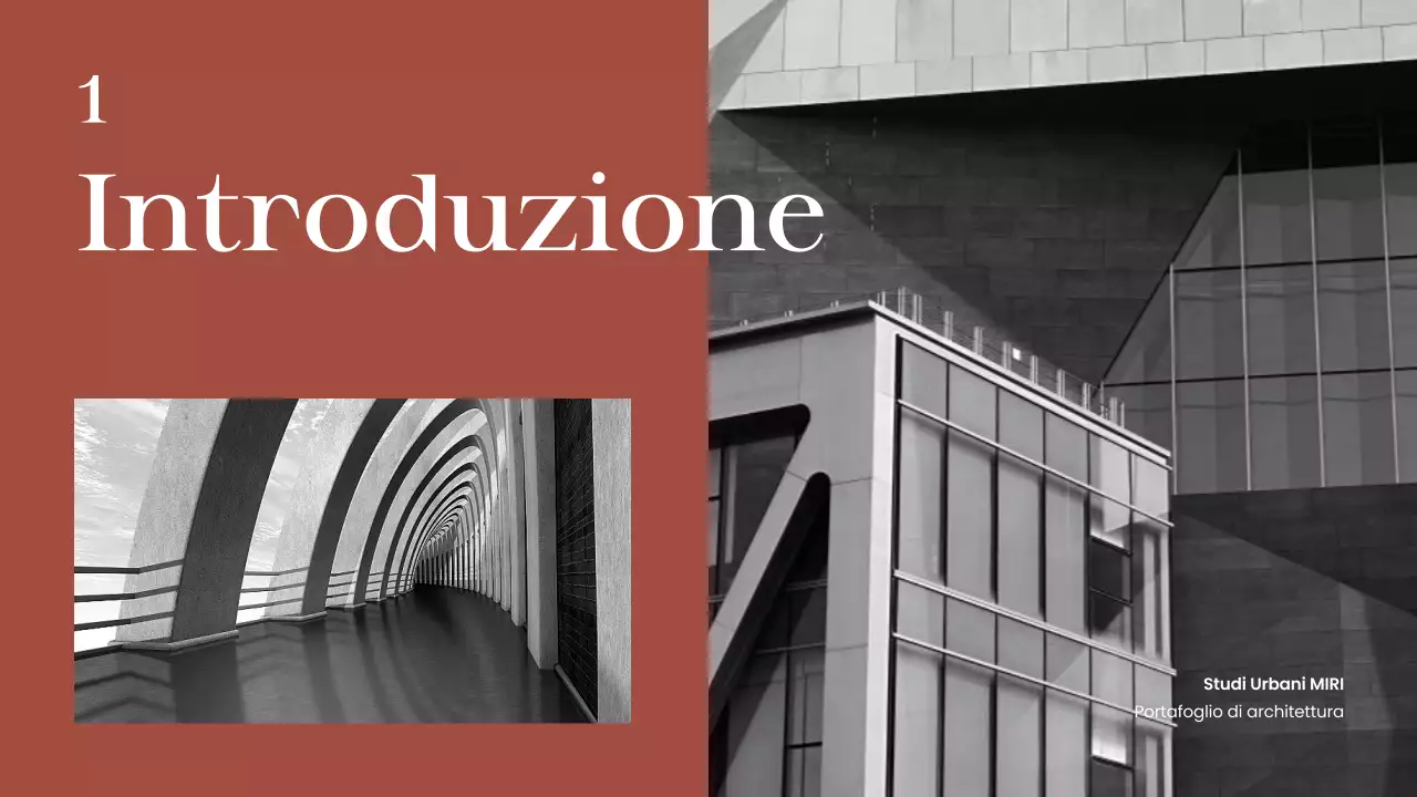 Portafoglio di architettura moderna rosso-marrone